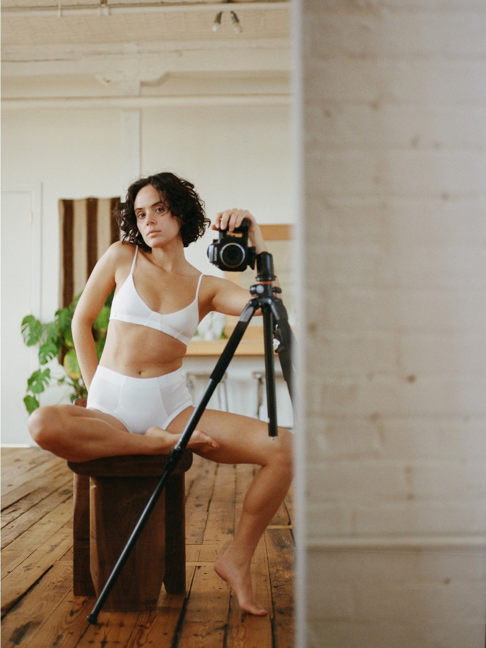 Oddobody Organic Cotton Triangle Bra in Blue, XL - Picture 2 of 6
